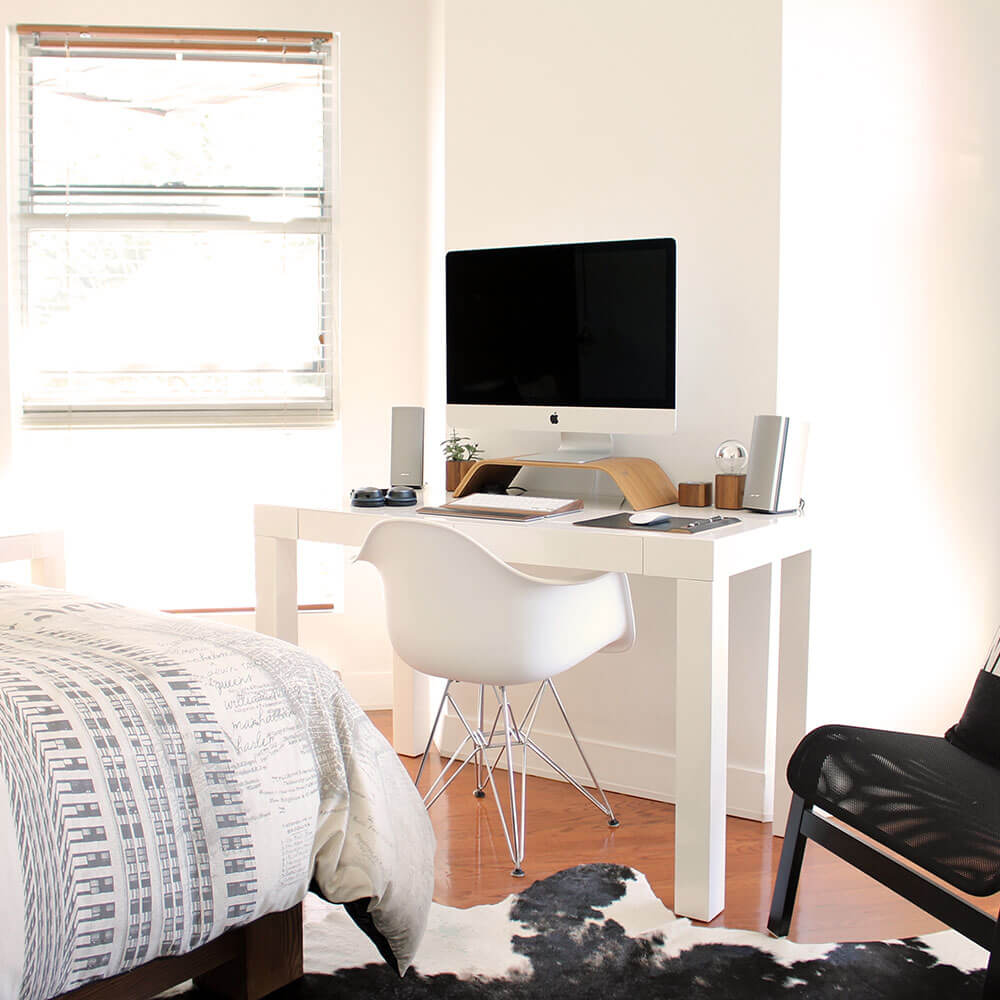 Desk in room