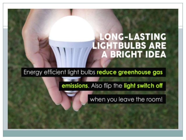 Use long-lasting light bulbs
